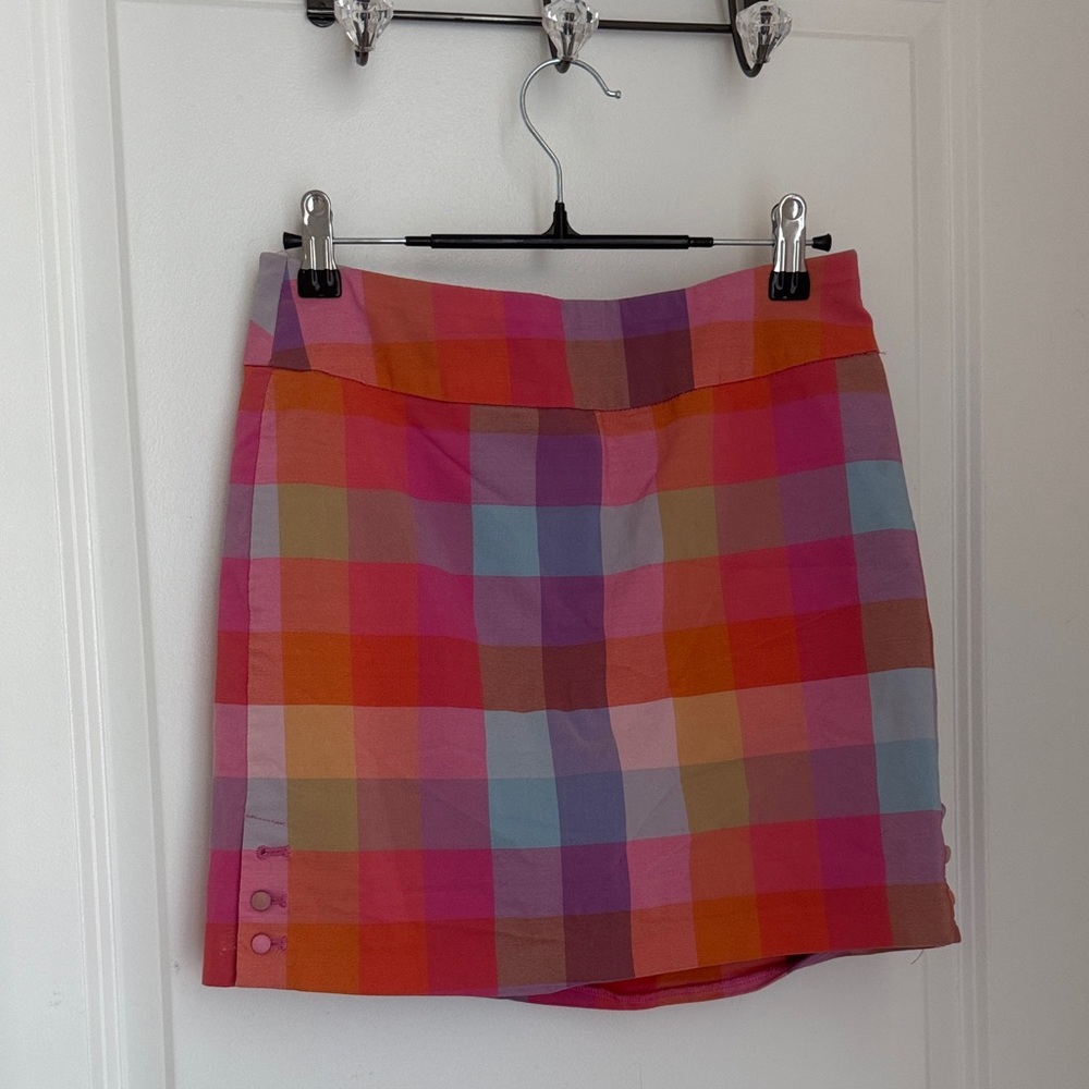 Versona Multicolor Plaid mini Skirt